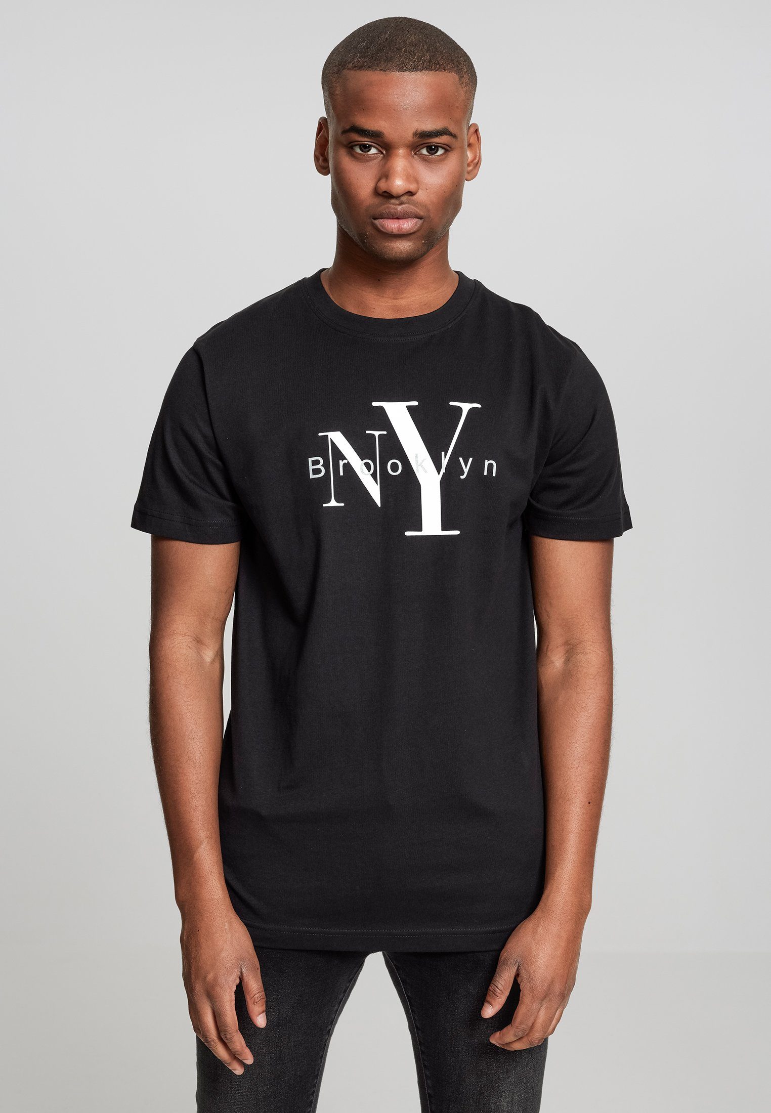MisterTee T-Shirt Herren NY Brooklyn Tee (1-tlg) black