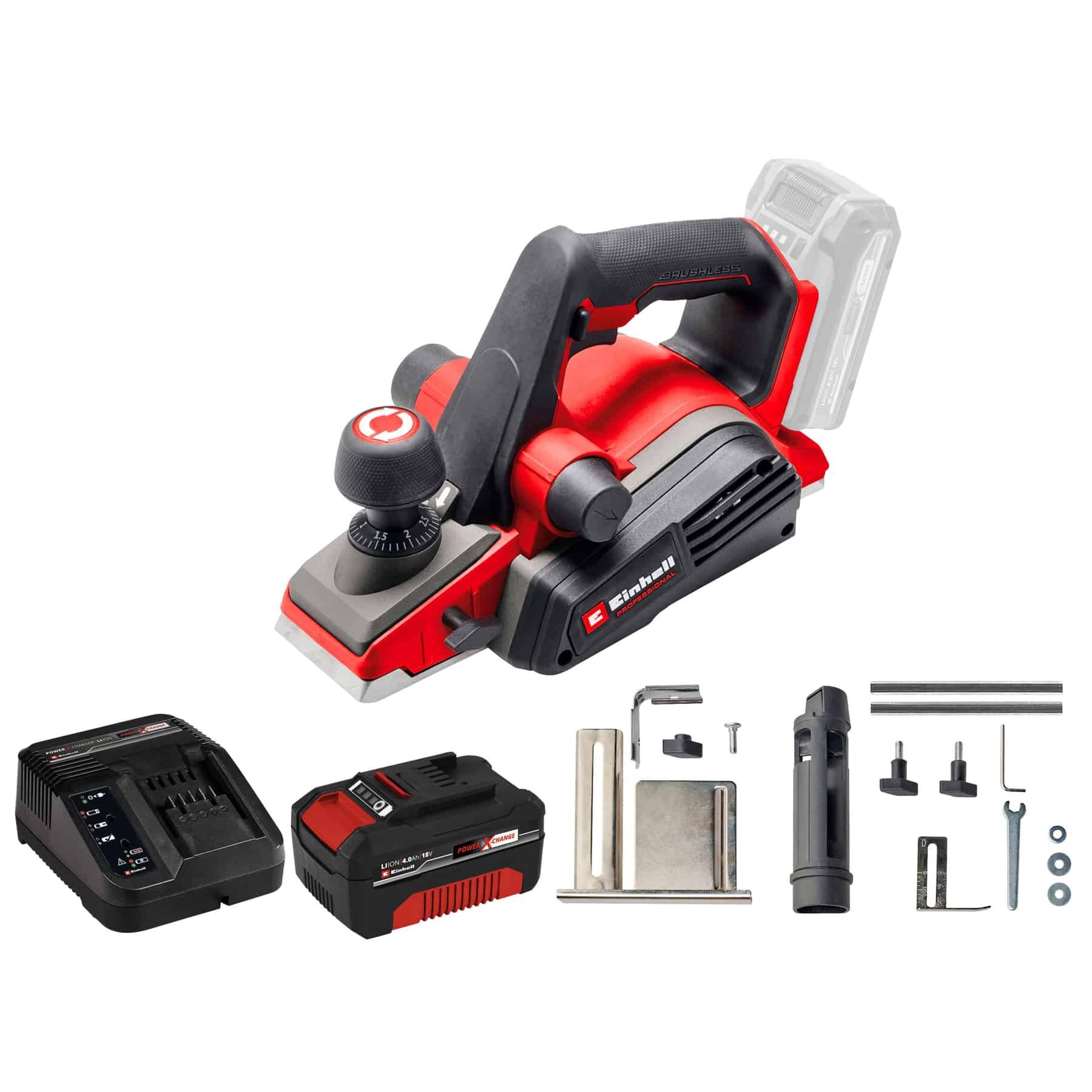 Einhell Fräse EINHELL Akku-Hobel TP PL 18/3 Li BL Kit (1x 4,0