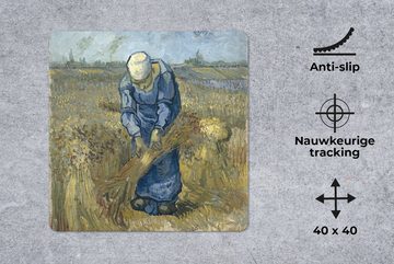 MuchoWow Gaming Mauspad Der Schafspelz (nach Millet) - Vincent van Gogh (1-St), Mousepad mit Rutschfester Unterseite, Gaming, 40x40 cm, XXL, Großes