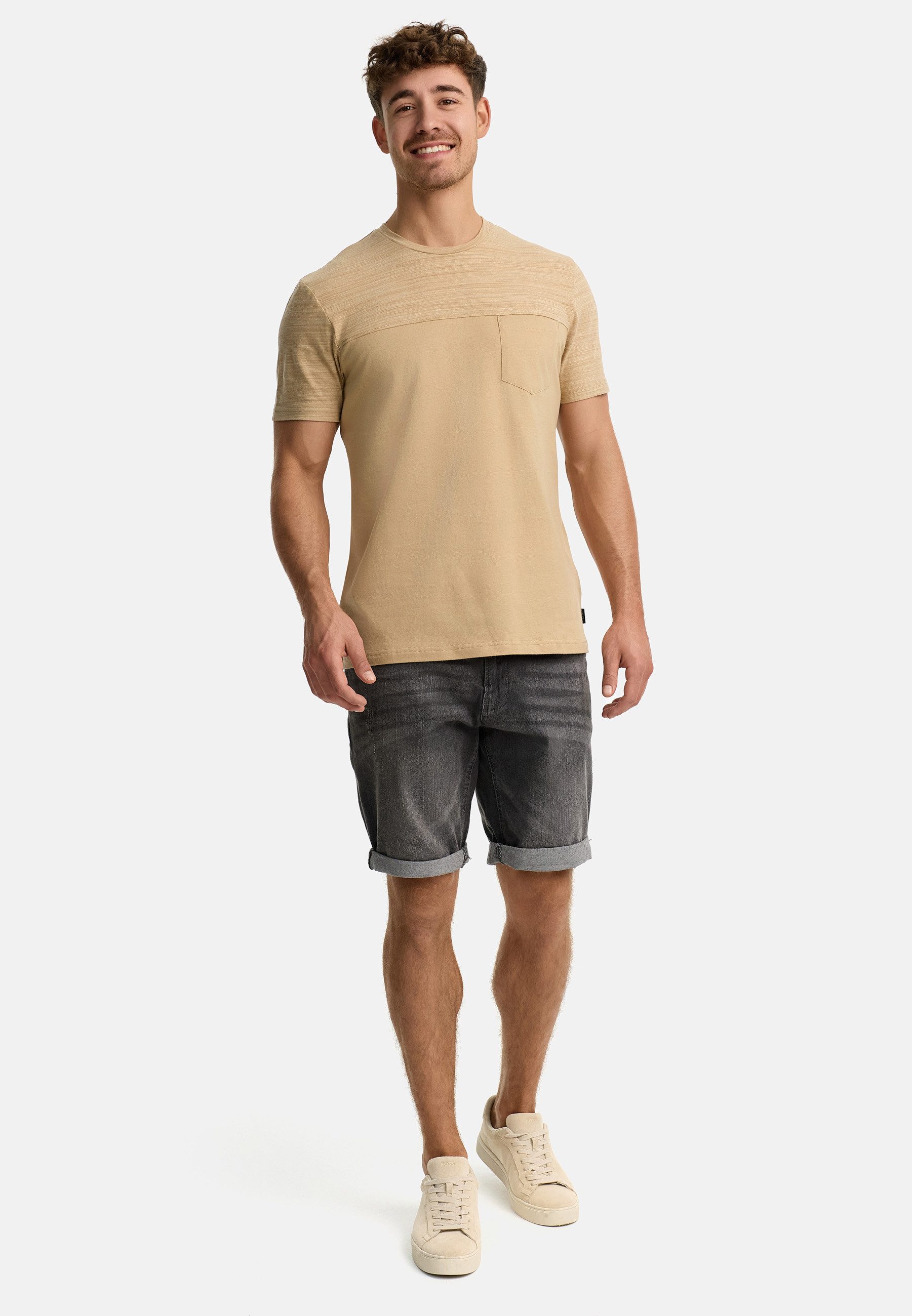 Indicode T-Shirt Herren INSprings Shirt Tee Herrenshirt mit dezenter Brusttasche aus angenehmem Material
