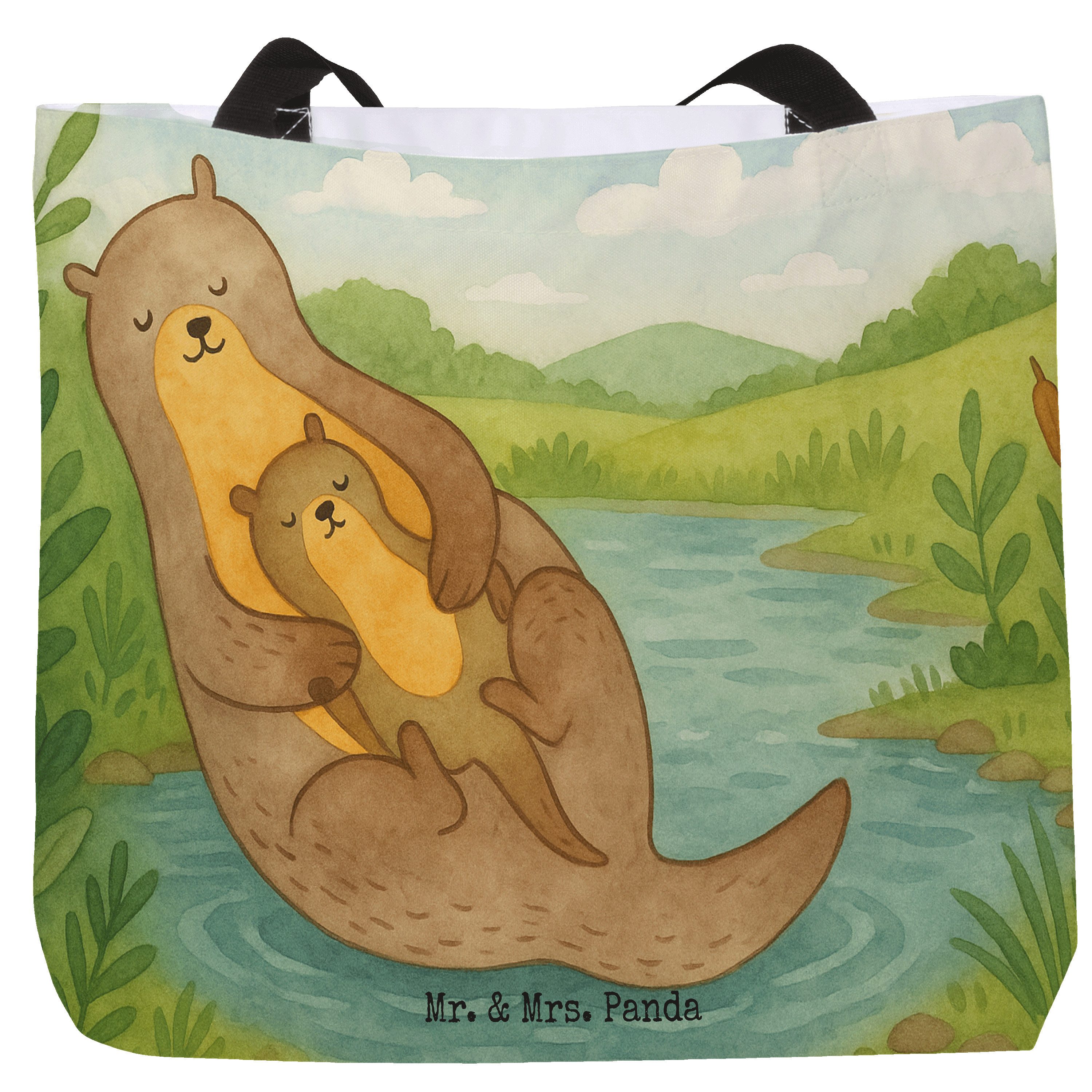 Shopper Otter Kind Design, Strandtasche, Weiß, Tasche, Mutter, Laptoptasche