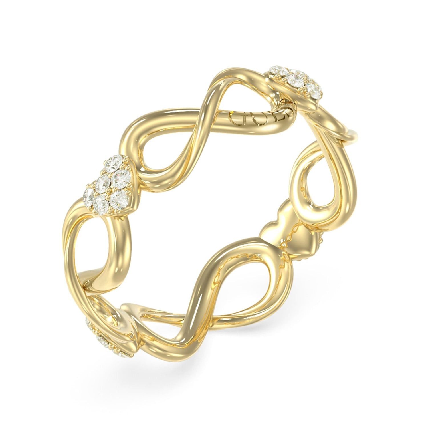 Guess Fingerring DamenUnendlichkeit Goldfarben