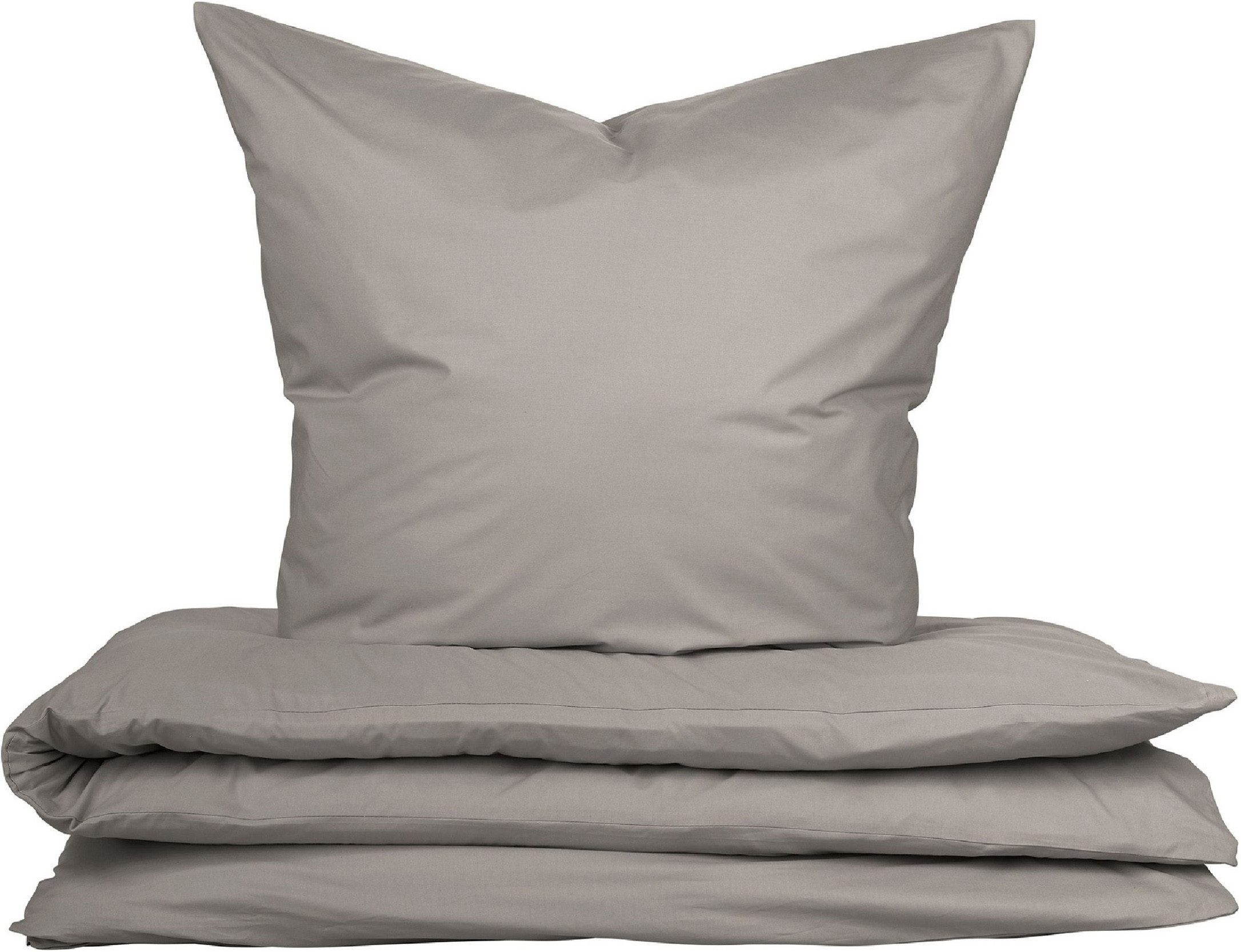 uncover by SCHIESSER Bettwäsche Soho aus weicher Baumwolle in gedeckten Uni-Farben, Renforcé, 2 teilig, OEKO-TEX® MADE IN GREEN
