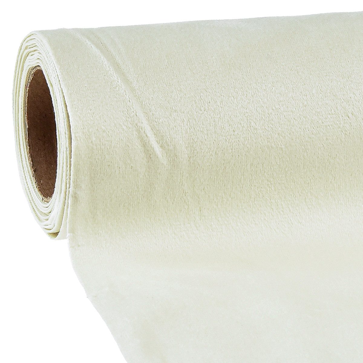 Florists Products Tischläufer Tischläufer Samt Creme Hochzeit Dekostoff 28x270cm