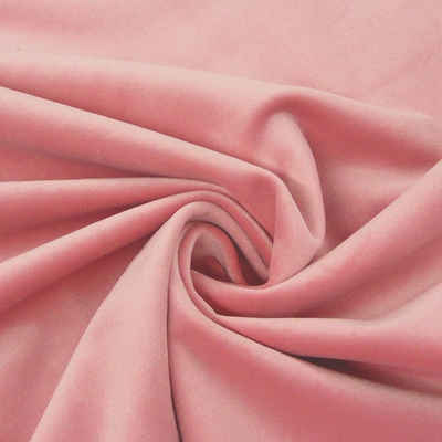 SCHÖNER LEBEN. Stoff Möbelstoff Polsterstoff Bezugstoff Samtstoff Samt pastell rosa 1,40m