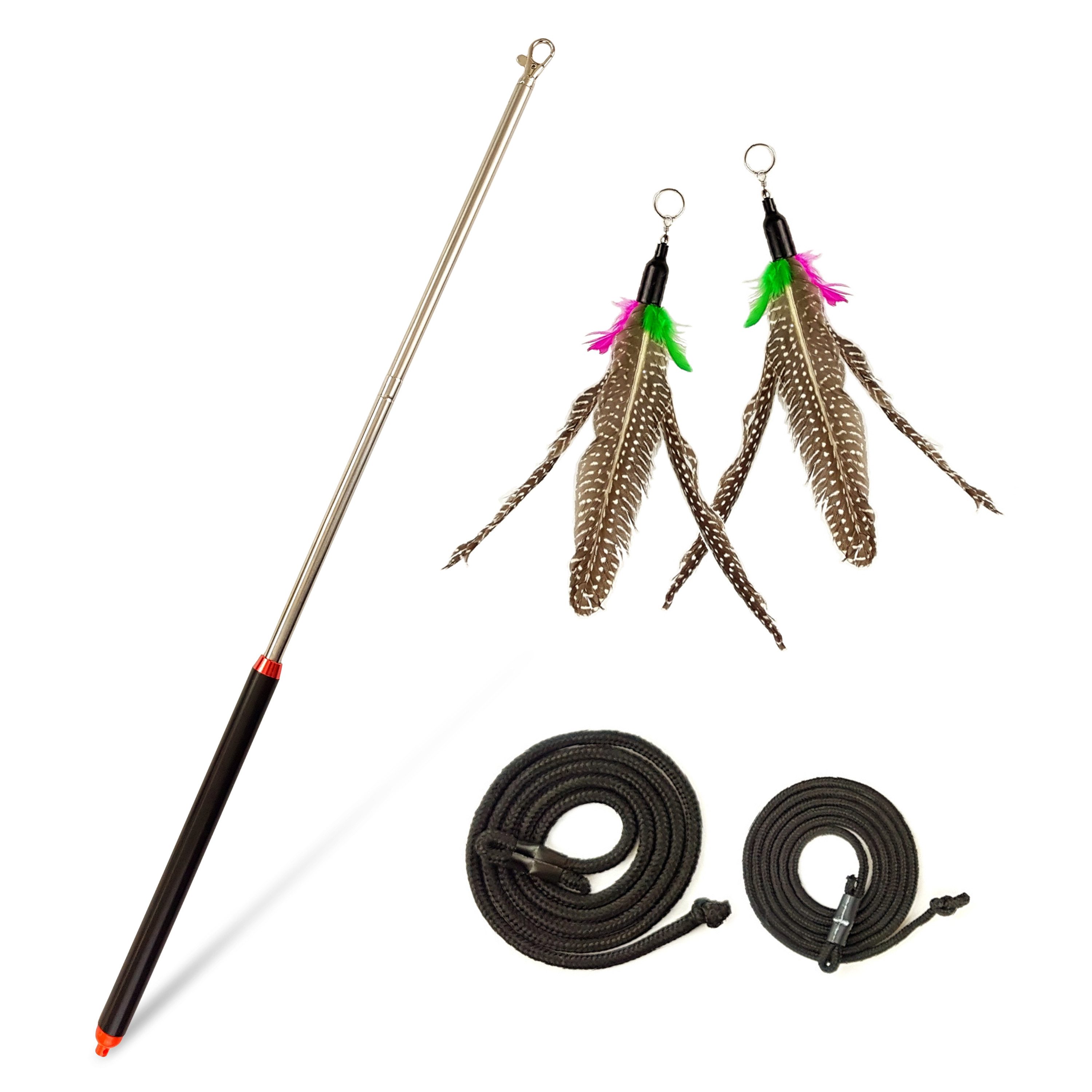 SCHLITZOHR Katzenangel Katzenangel Arnold, Katzenspielzeug mit Federn & Bän günstig online kaufen