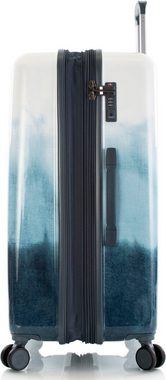 Heys Hartschalen-Trolley Tie-Dye blau, 76 cm, 4 Rollen, Reisegepäck Koffer groß Reisekoffer TSA Schloss Volumenerweiterung