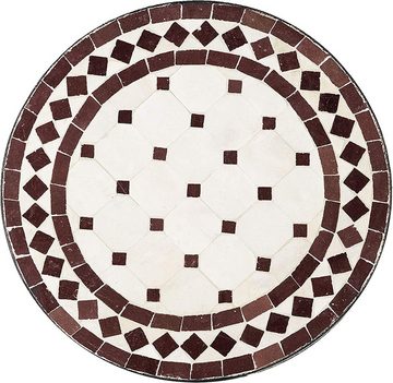 Marrakesch Orient & Mediterran Interior Beistelltisch Mosaiktisch rund 40cm, Beistelltisch, Gartentisch, Esstisch, Handarbeit