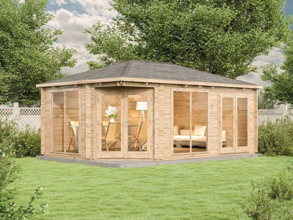 Alpholz Gartenhaus 5-Eck Gartenhaus Julia-40 ISO