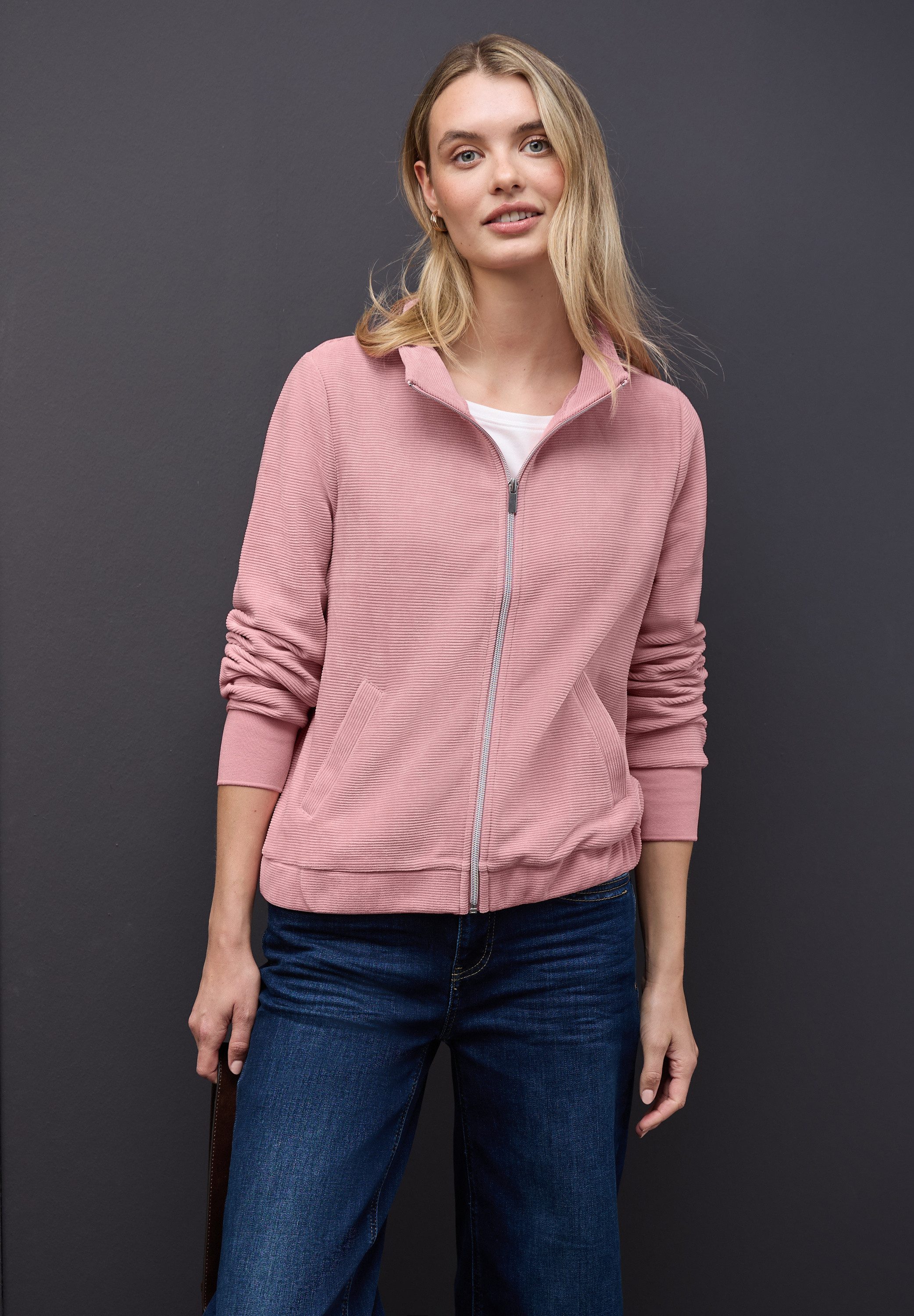 STREET ONE Sweatjacke mit elastischem Bund günstig online kaufen