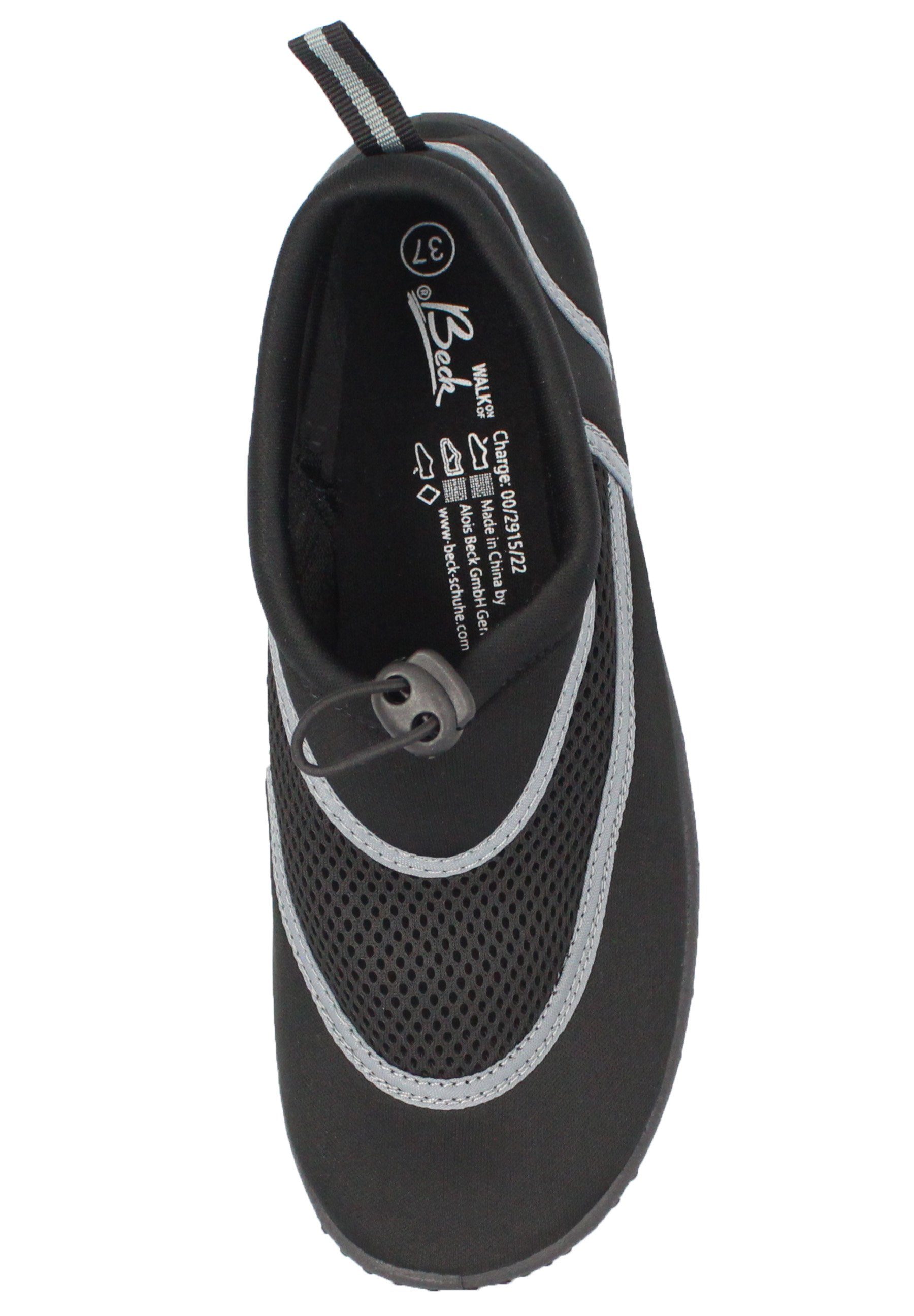 für Badeschuh Laufsohle, Badeschuh flexible, Pool stabile Schuhe, und rutschfeste geschützte (leichte, Füße schwarz Strand) an Aqua schnelltrocknend Beck flexible