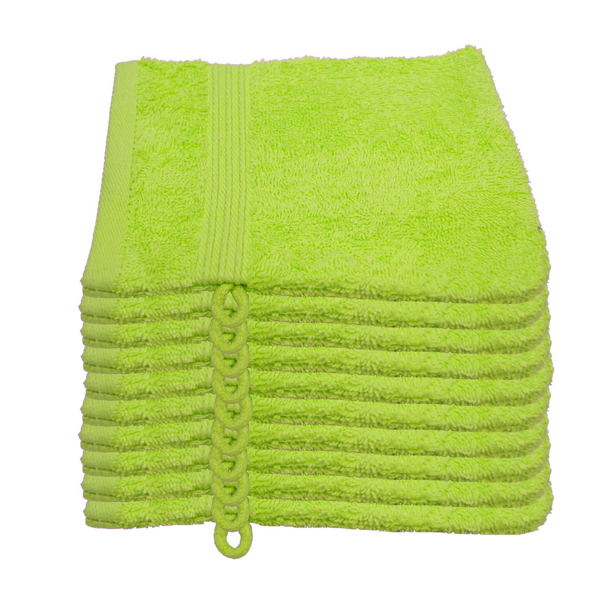 Julie Julsen Waschhandschuh 10-Waschhandschuh-Limette-Waschhandschuh 15 x 21 cm, (10-St)