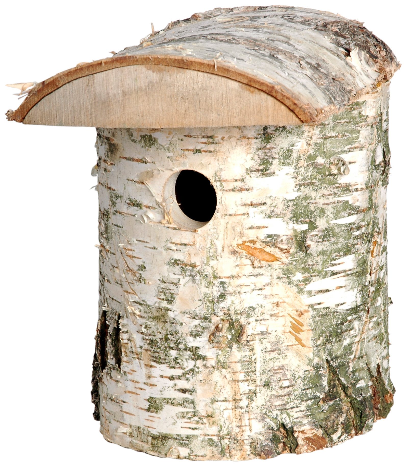 Vogelhaus Birkenstamm-Nistkasten mit Rinde