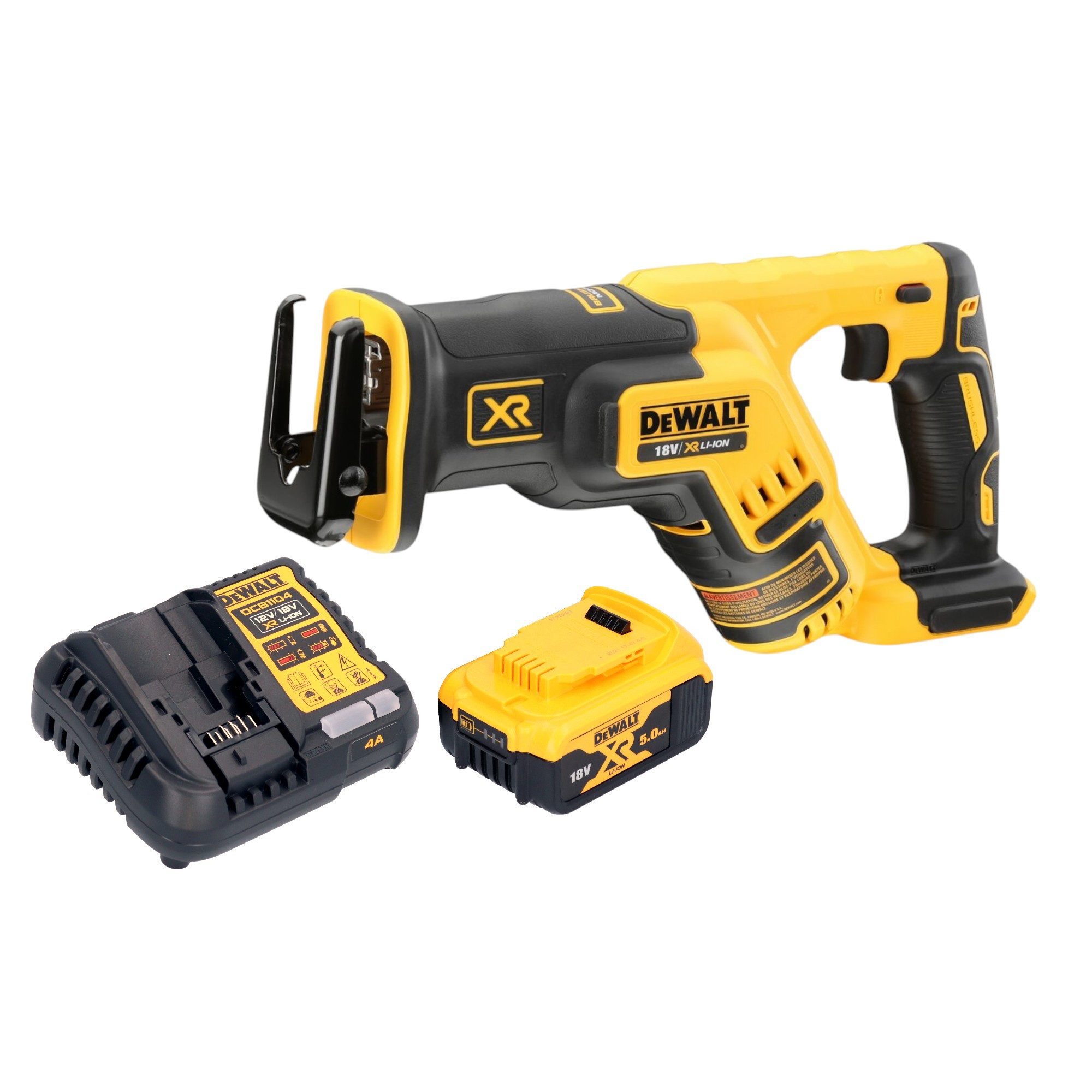 DeWalt Reciprosäge DCS 367 P1 Säbelsäge 18 V Brushless + 1x Akku 5,0 Ah + Ladegerät