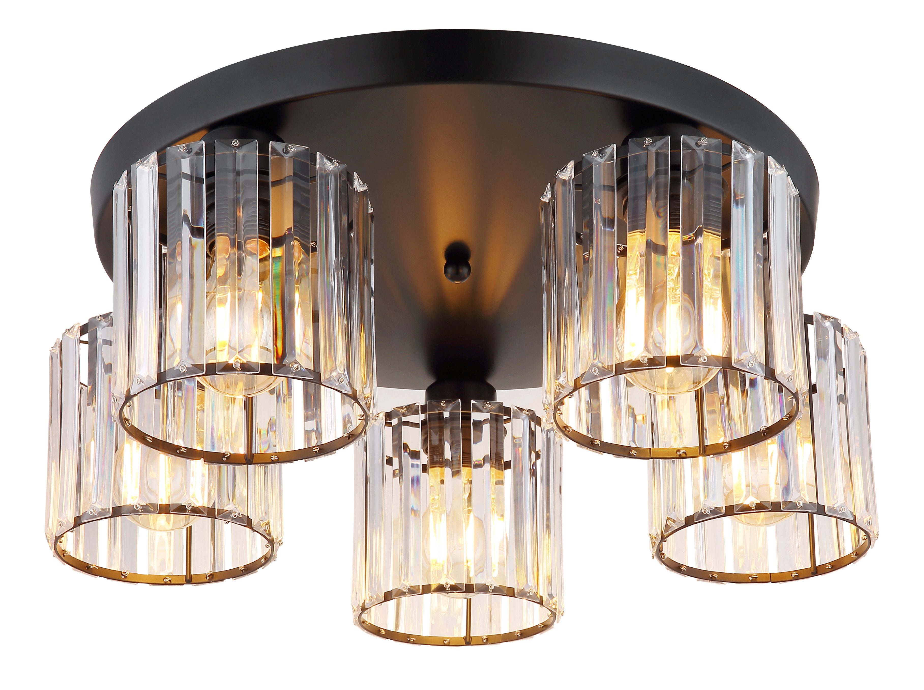 GLOBO LIGHTING Deckenleuchte JORDANA, ohne Leuchtmittel, Deckenlampe/Kristalle/Acryl/Wohnzimmer/Essbereich