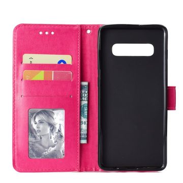 CoverKingz Handyhülle Hülle für Samsung Galaxy S10 Handyhülle Flip Case Cover Handytasche 15,2 cm (6 Zoll), Klapphülle Schutzhülle mit Kartenfach Schutztasche Motiv Mandala