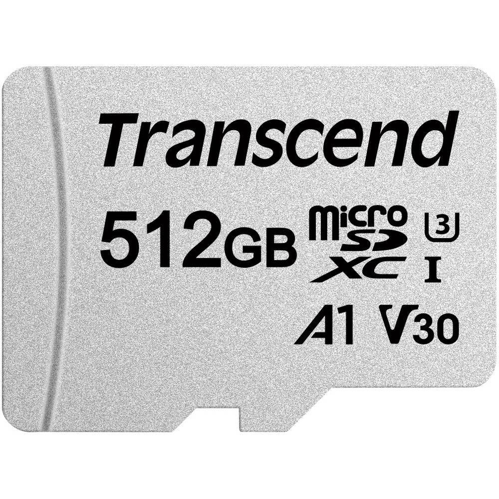 Transcend Transcen microSDXC-Karte 512GB TS512GUSD300S-A Speicherkarte (inkl. SD-Adapter)