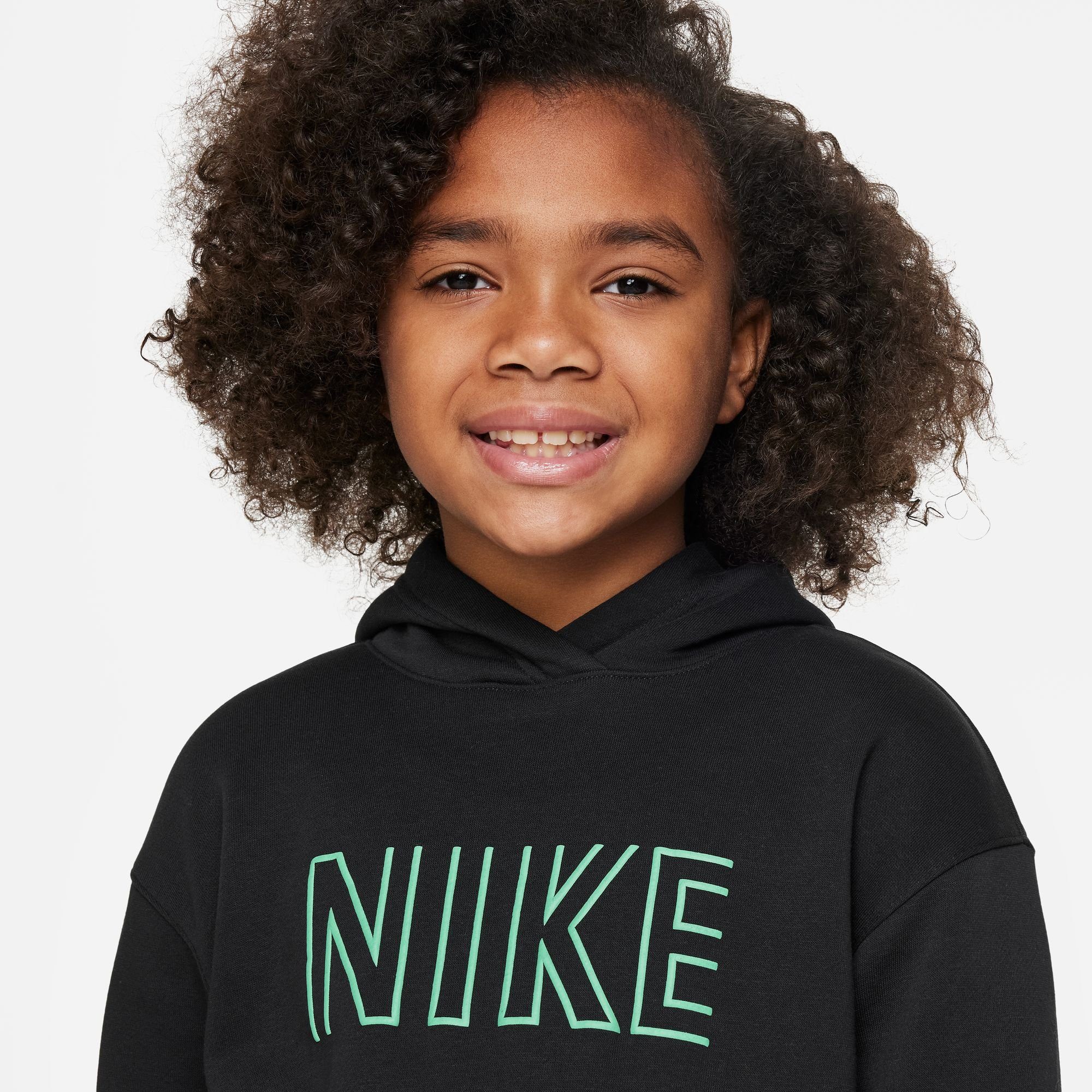 Nike Tech Fleece Kapuzen-Sweatshirt Schwarz für Kinder