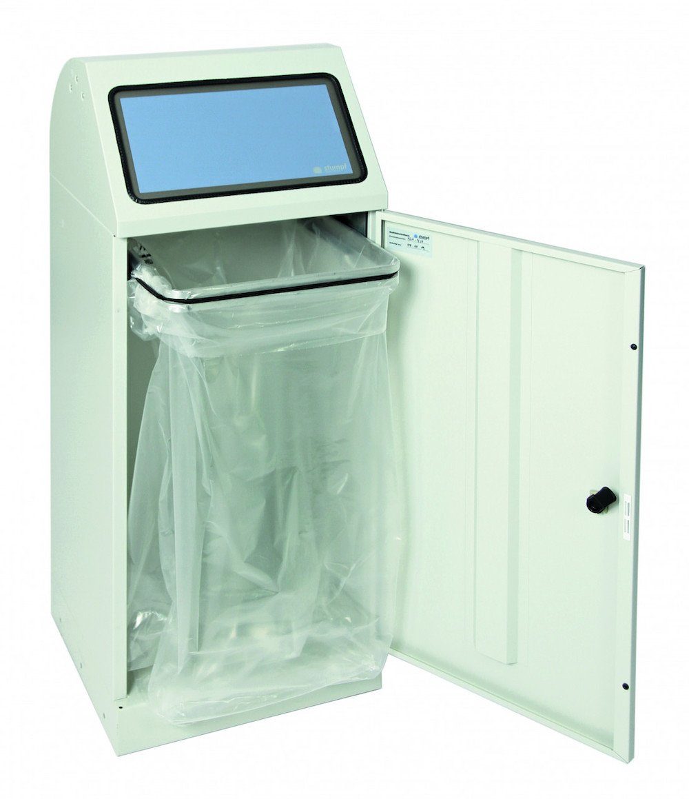 Mülltrennsystem Abfallbehälter, Tütenhalterung, 70L, HxBxT 100x40x38cm, Feuershemmend