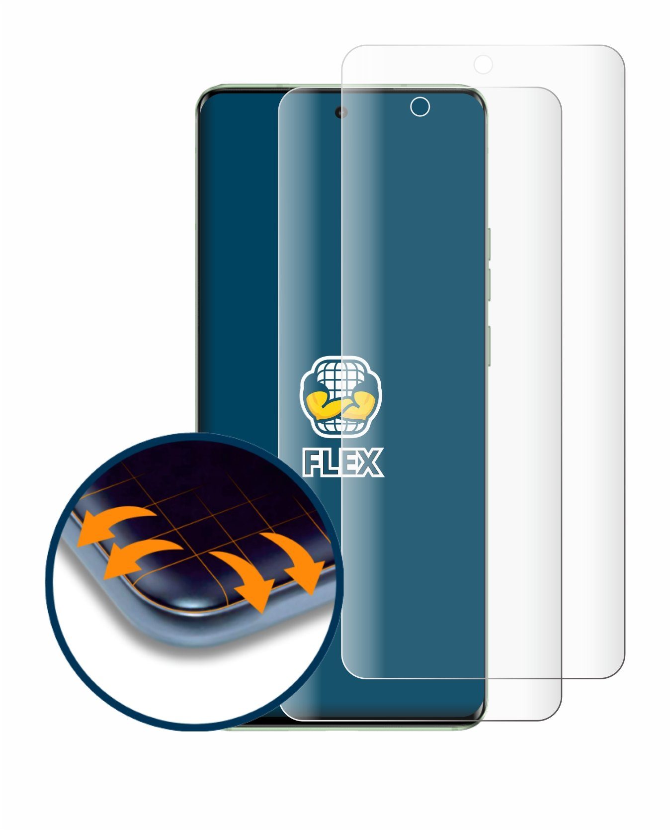BROTECT Full-Cover Schutzfolie für Motorola Edge 40, Displayschutzfolie, 2  Stück, 3D Curved klar