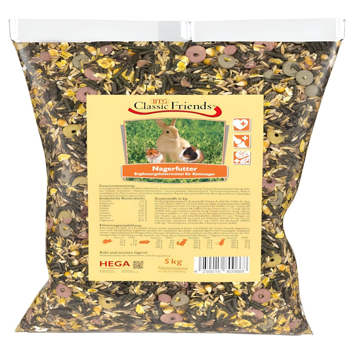 Classic Friends Universal Nagerfutter 5 kg, Trockenfutter für: Kleintier von Classic Friends