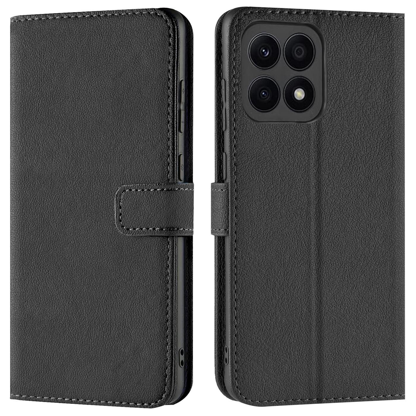 CoolGadget Handyhülle Wallet Klapp Tasche Book Case für Honor X8a 6,7 Zoll, Hülle Klapphülle Flip Cover Etui Schutzhülle