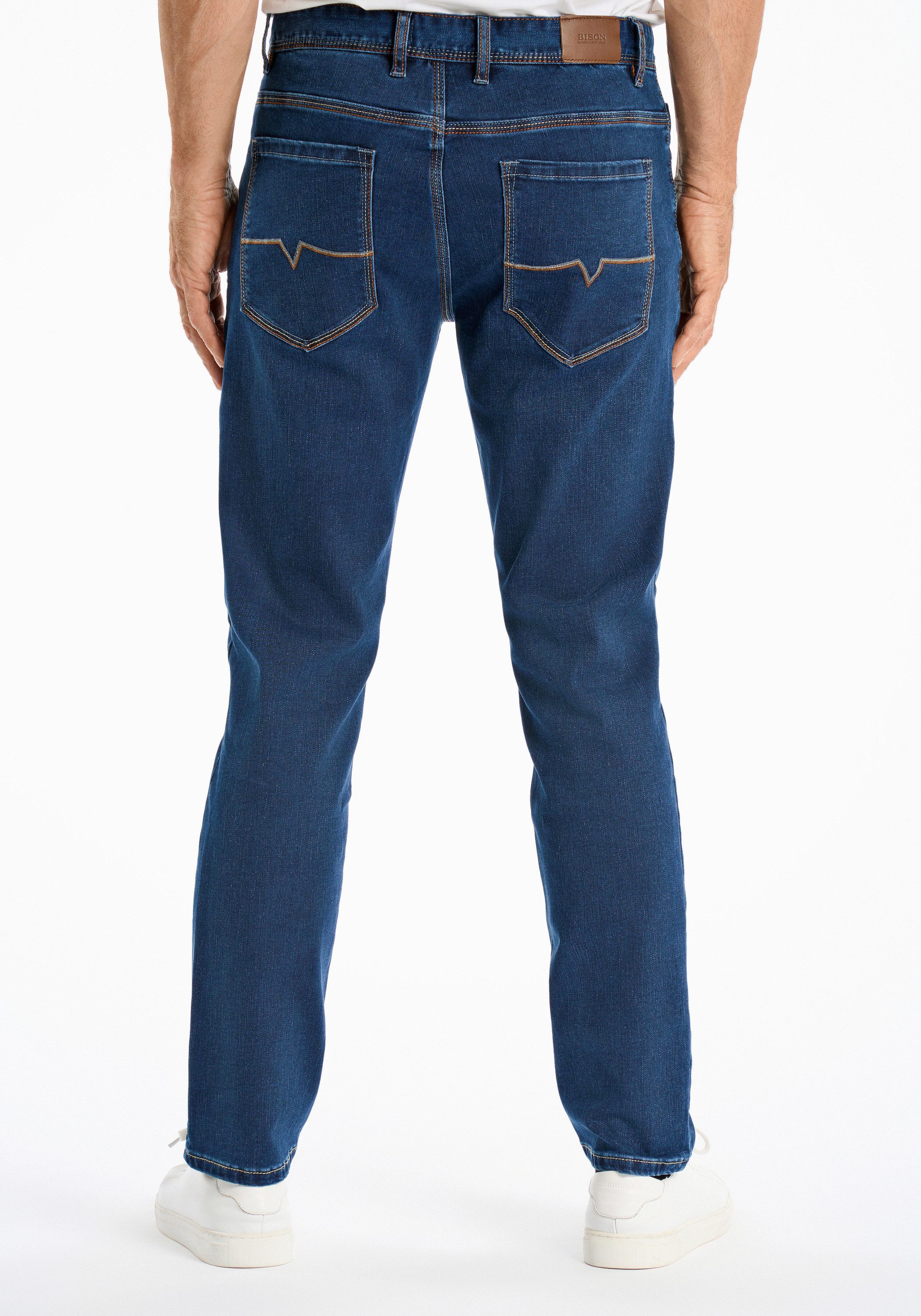 BISON 5-Pocket-Jeans Jeans Tapered Fit