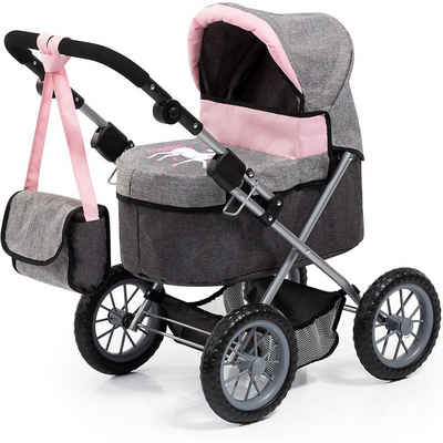myToys COLLECTION Puppenwagen Puppenwagen Pram Trendy grey/soft-pink von Bayer