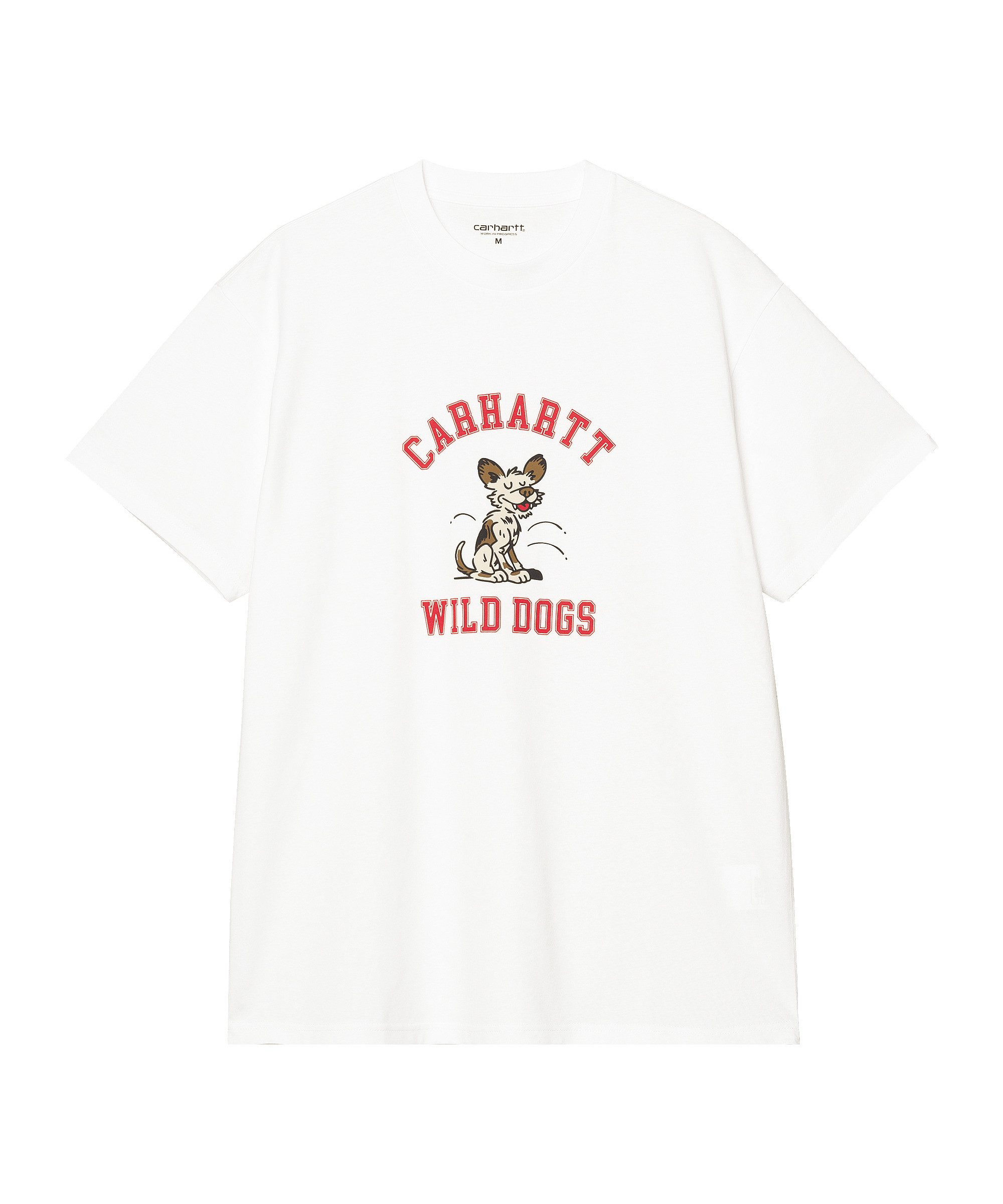 Carhartt WIP T-Shirt Carhartt WIP Wild Dog T-Shirt Weiß Kurzarm-Trikots Baumwolle