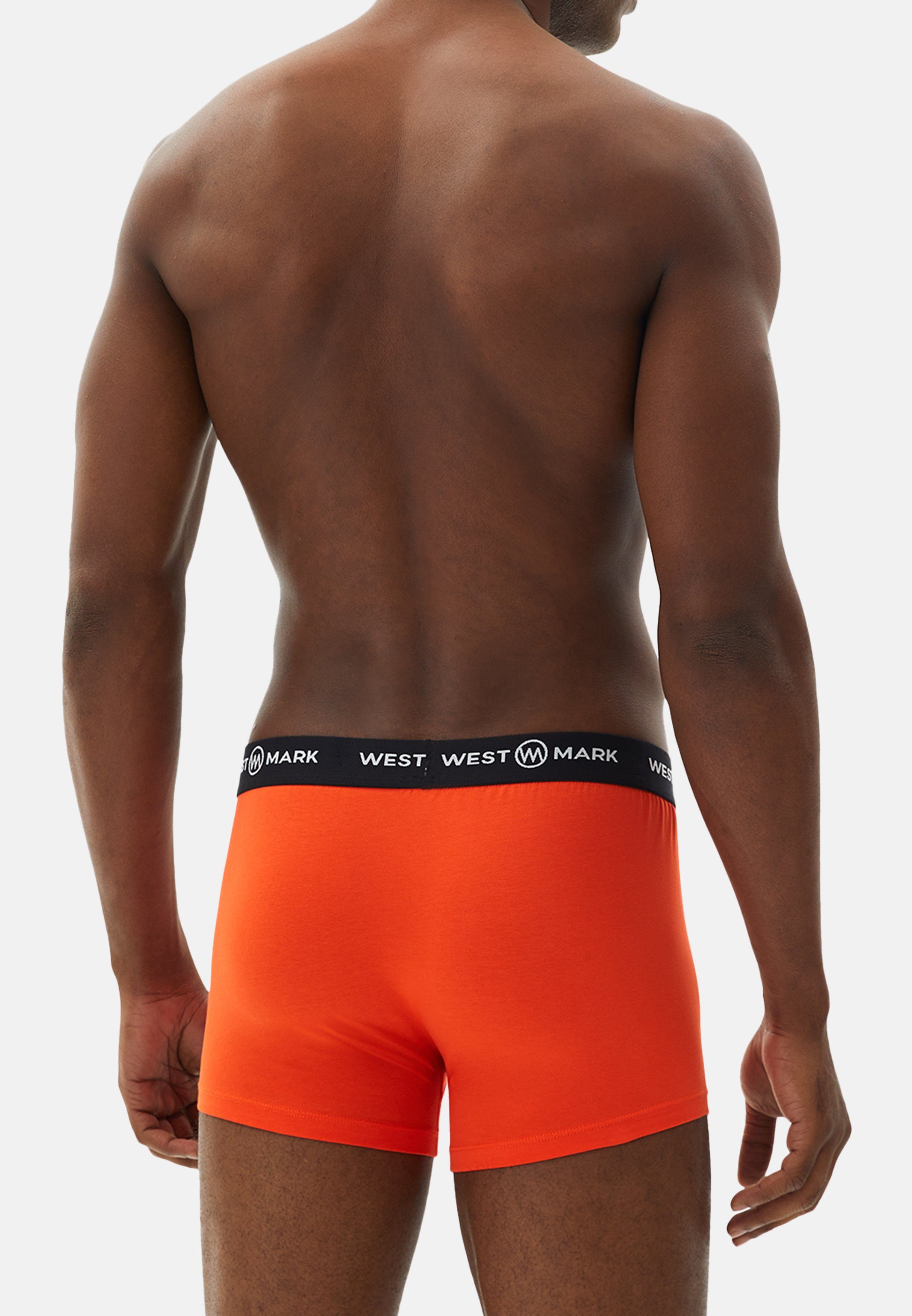 WESTMARK LONDON Retro Boxer Oscar Retro / 3er - / Orange - Short Ohne Khaki Pant 3-St) Pack / Eingriff - Bordeaux Baumwolle (Spar-Set