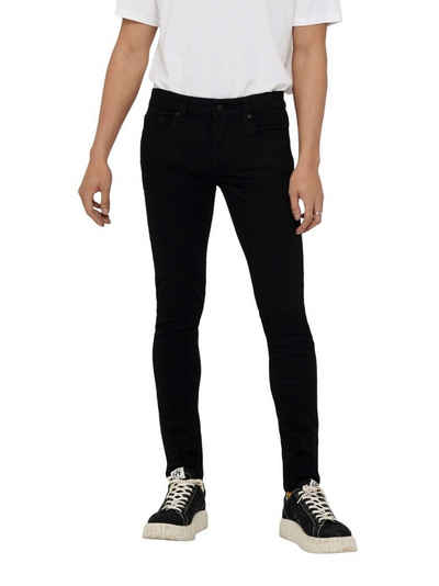 ONLY & SONS Skinny-fit-Jeans ONSWARP SKINNY BLACK PK 9383 mit Stretch