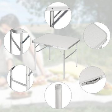 Woltu Campingtisch (3-St), Gartentisch tragbar, Reisetisch klappbar, aus Alu, MDF
