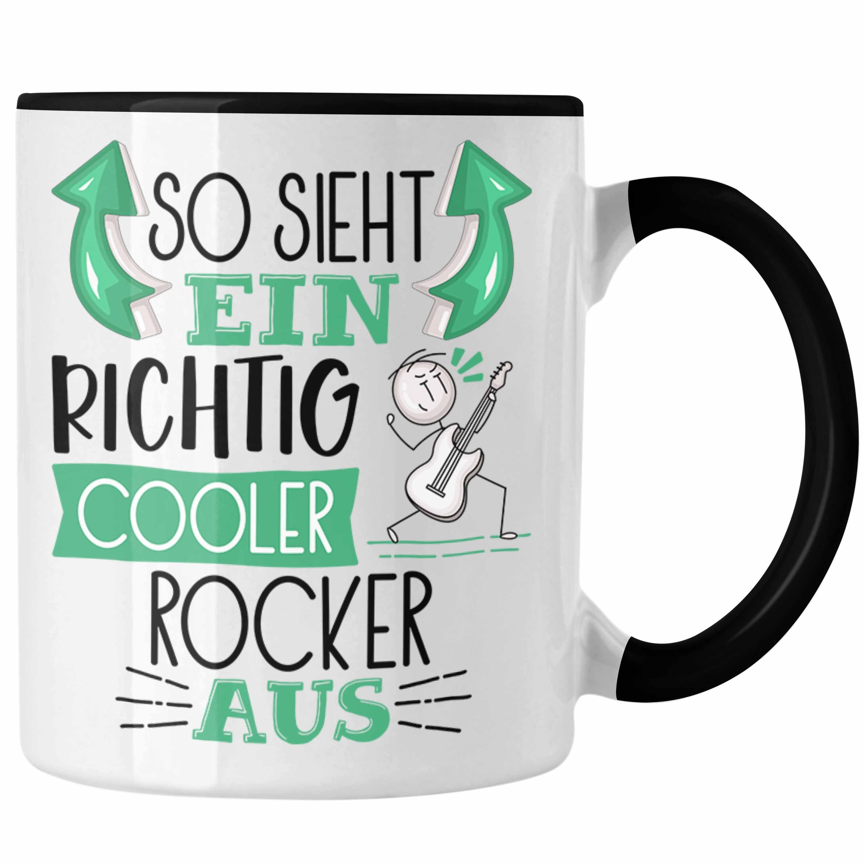 Trendation Tasse So Sieht Ein Richtig Cooler Rocker Aus Tasse Geschenk für Rocker Gebur Schwarz | Teetassen