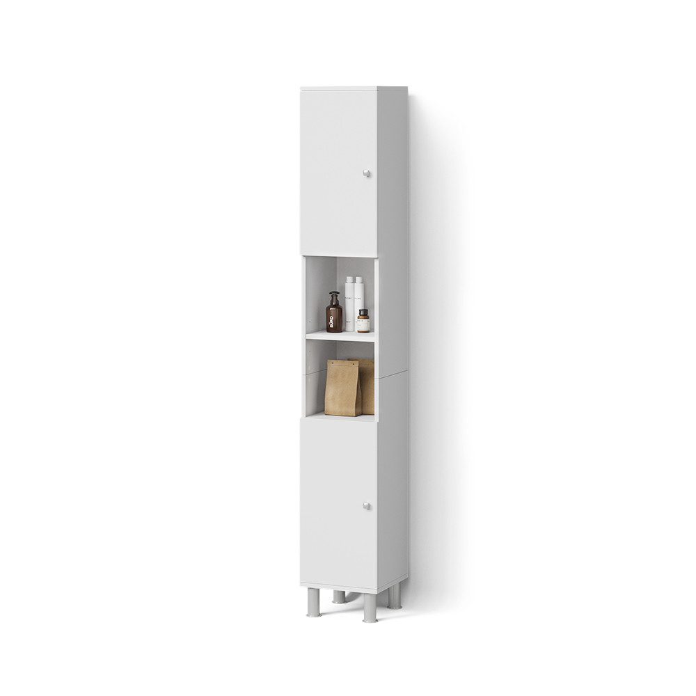 Livinity® Hochschrank Fucino, Weiß/Weiß, 30 x günstig online kaufen