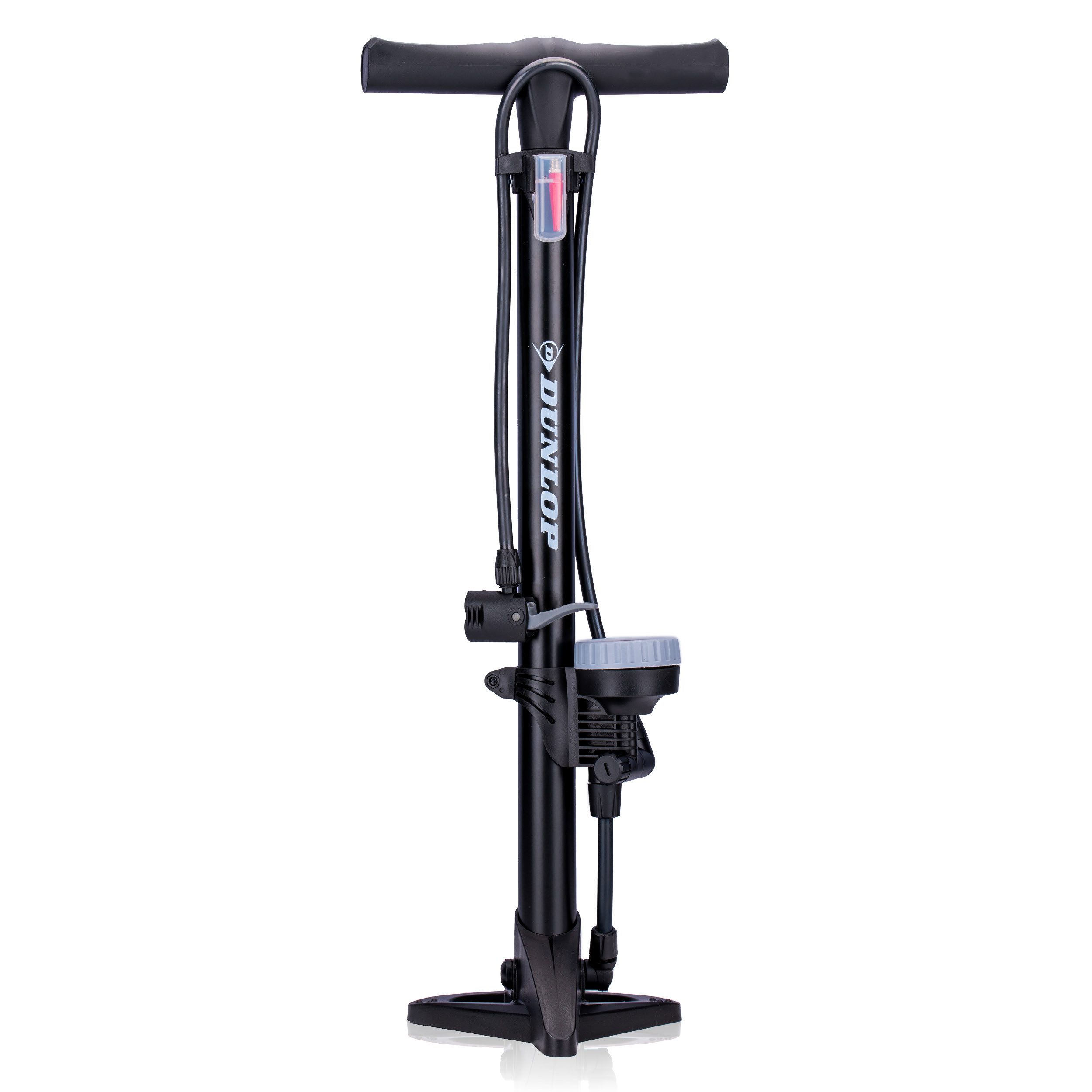 Dunlop Fahrradpumpe Dunlop Fahrradpumpe mit Manometer ‑ Doppel Ventilkopf