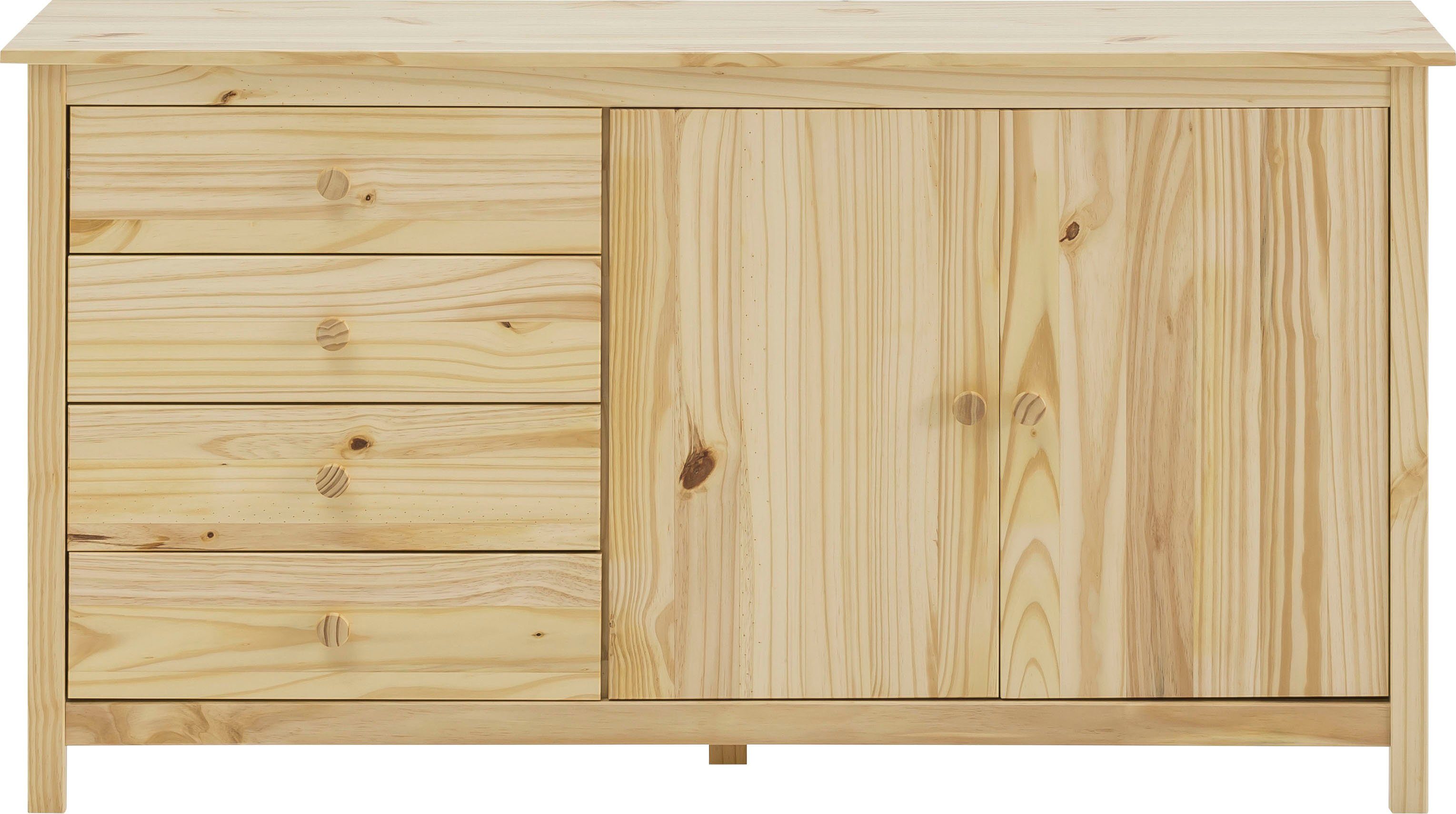 Home affaire Sideboard Chur, Kommode aus Massivholz Kiefer