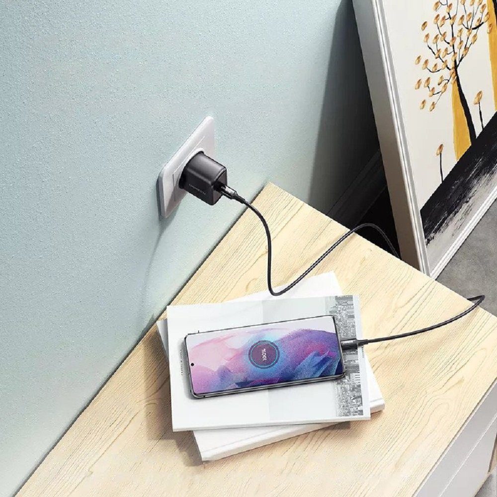UGREEN USB Reiseladegerät Typ C 25W Power Delivery + USB Kabel Typ C 2M Smartphone-Ladegerät