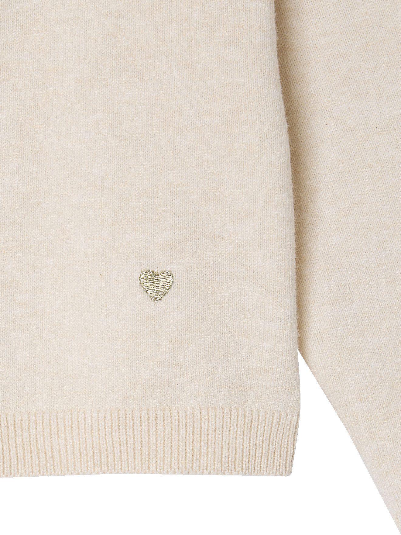 vertbaudet Strickjacke Mädchen Strickjacke BASICS Runder Ausschnitt, Knopfverschluss