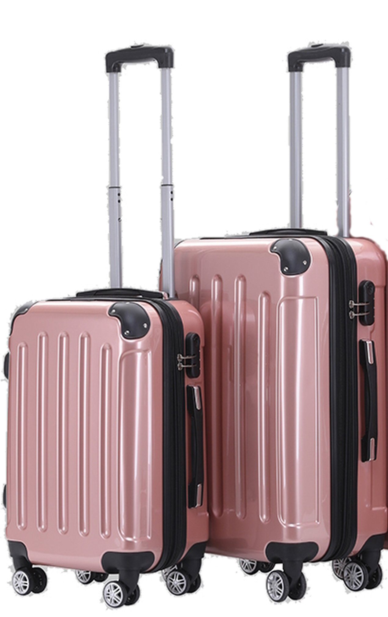 Beibye Trolleyset 2-teilig 65 + 55 cm, 4 Doppel-Rollen, Dehnfalte, div. Farben