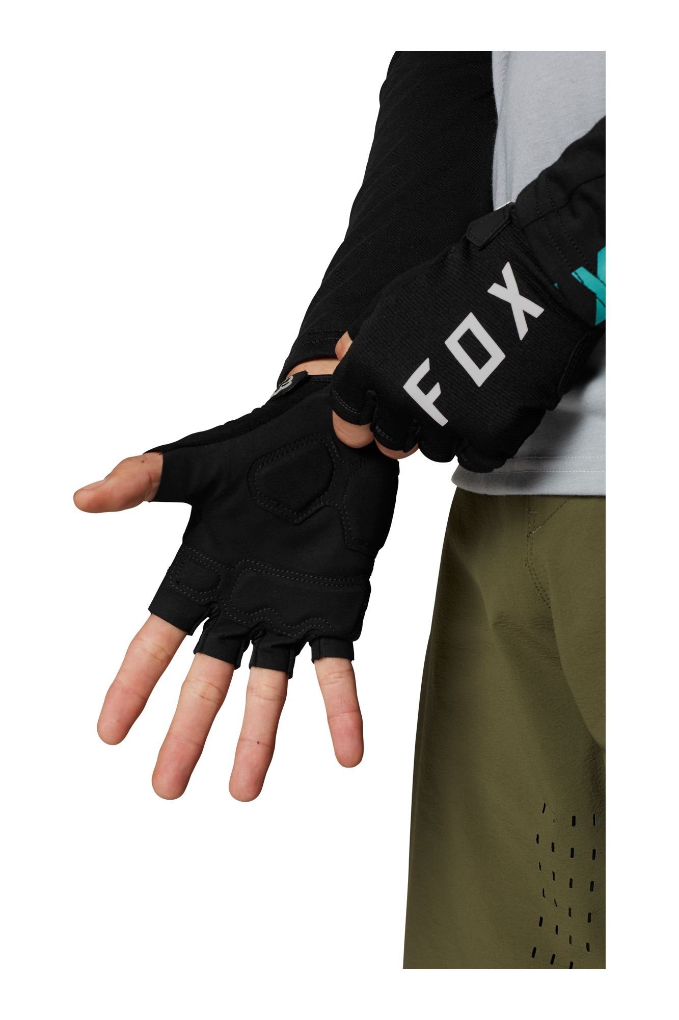 Schwarz Ranger Short Kurz-Handschuhe Racing Fox Gel Motorradhandschuhe Fox Glove