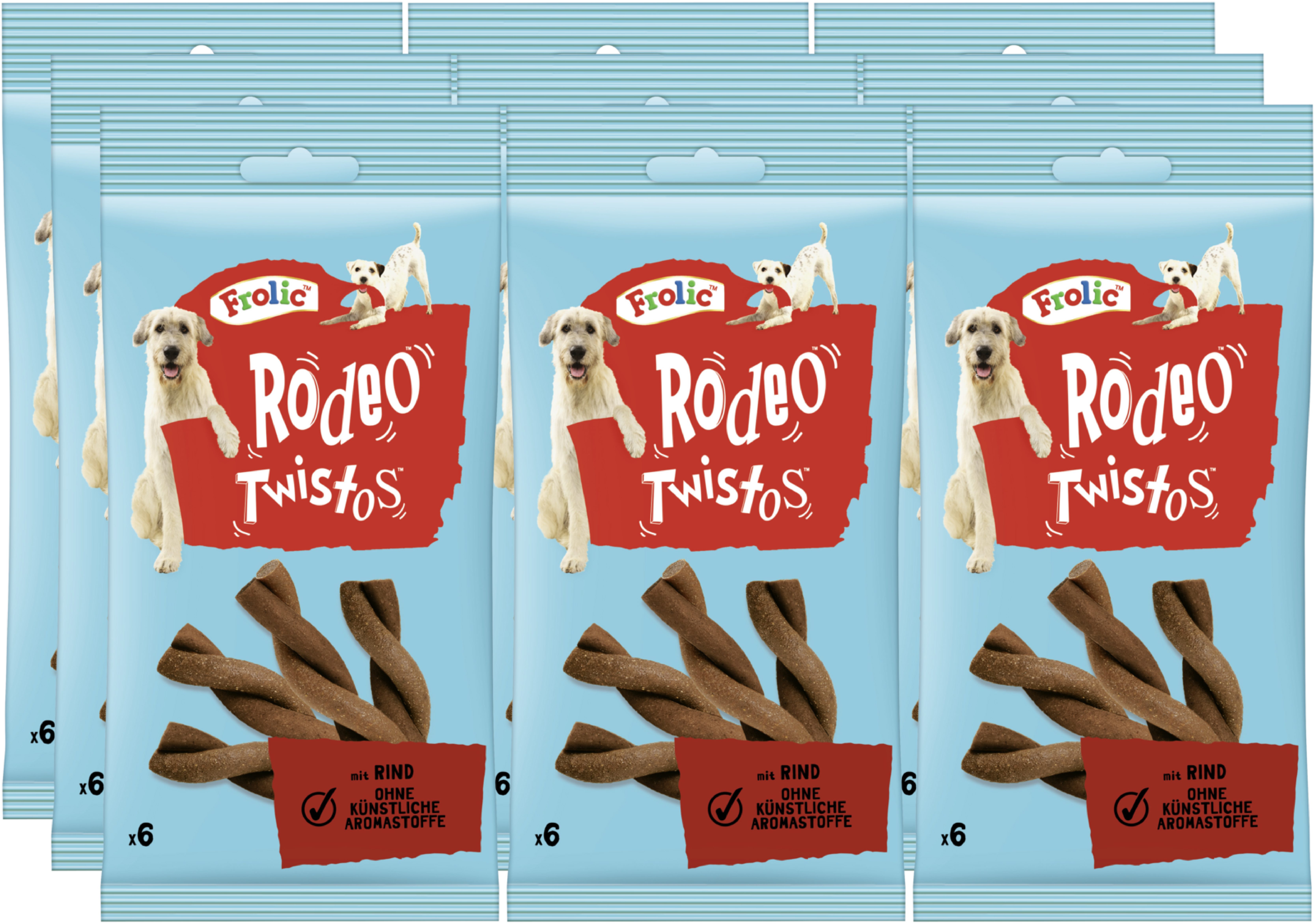 Frolic FROLIC™ RODEO™ TWISTOS™ Beutel Rind 9 x 6 Stück, Snack für: Hunde