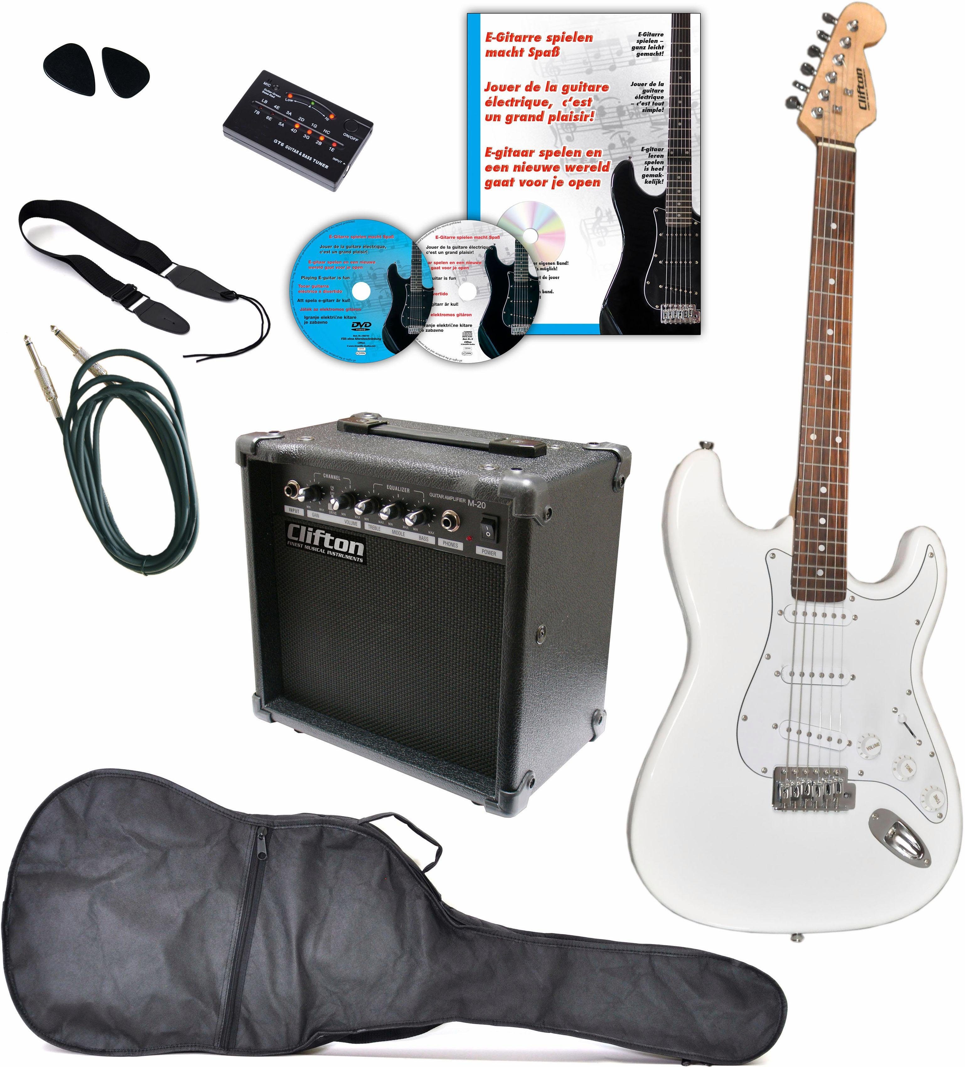 E-Gitarre E-Gitarren Set, 10 teilig