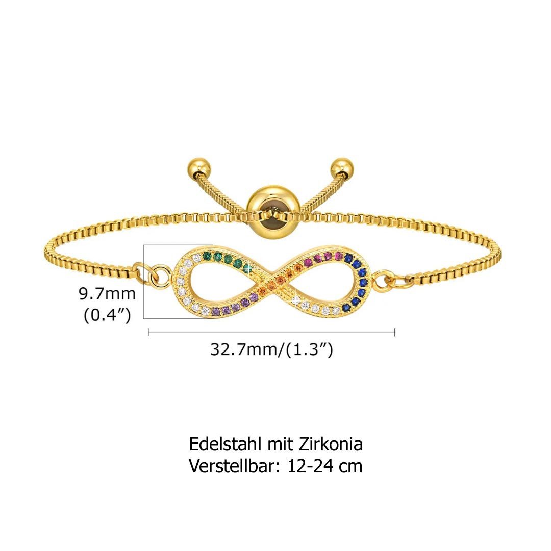 Order & Smile Schmuck Armkette Infinity Armband: Unendlich Armkette Edelstahl