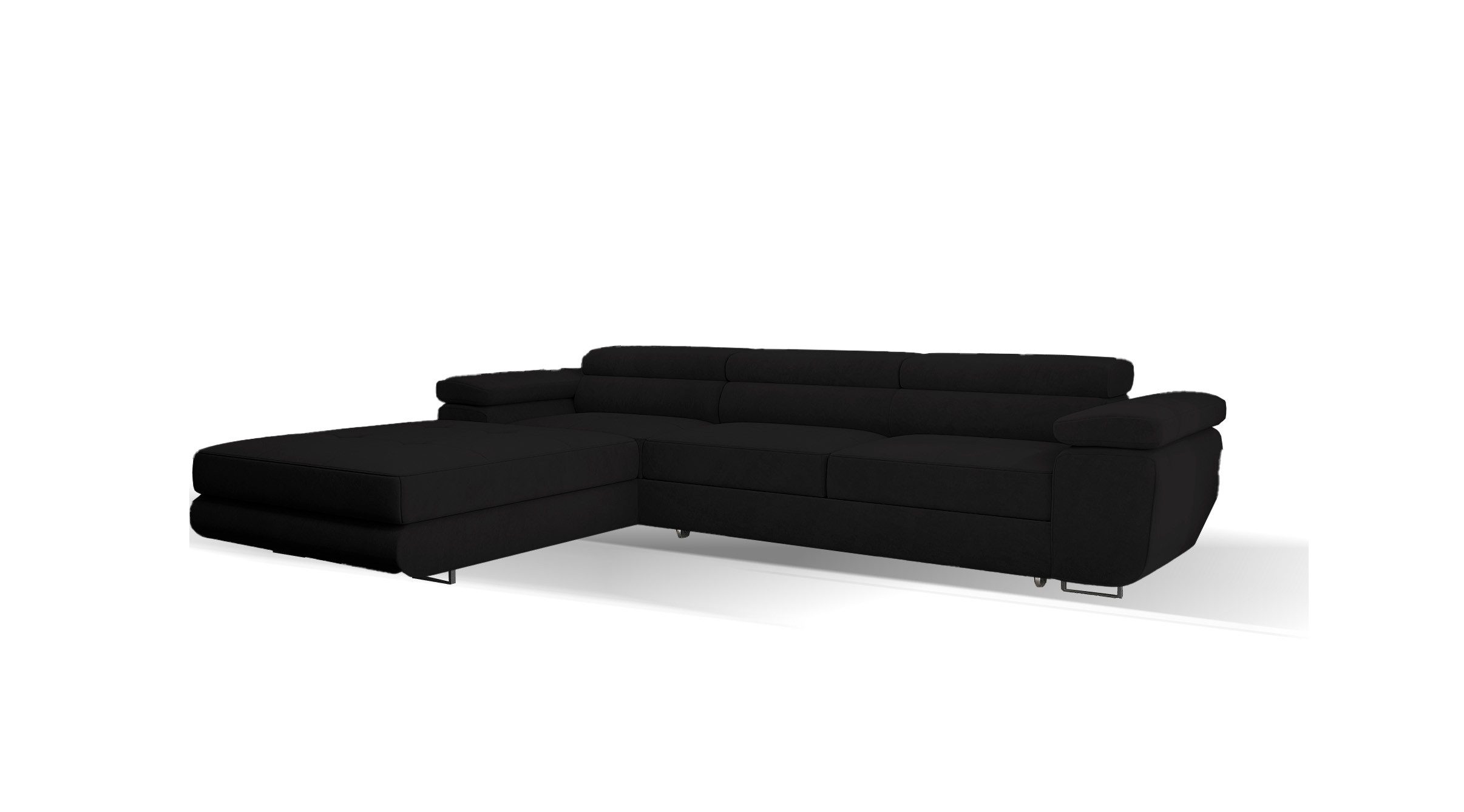 Goldstoff Ecksofa mit Schlaffunktion und Bettkasten, günstig online kaufen