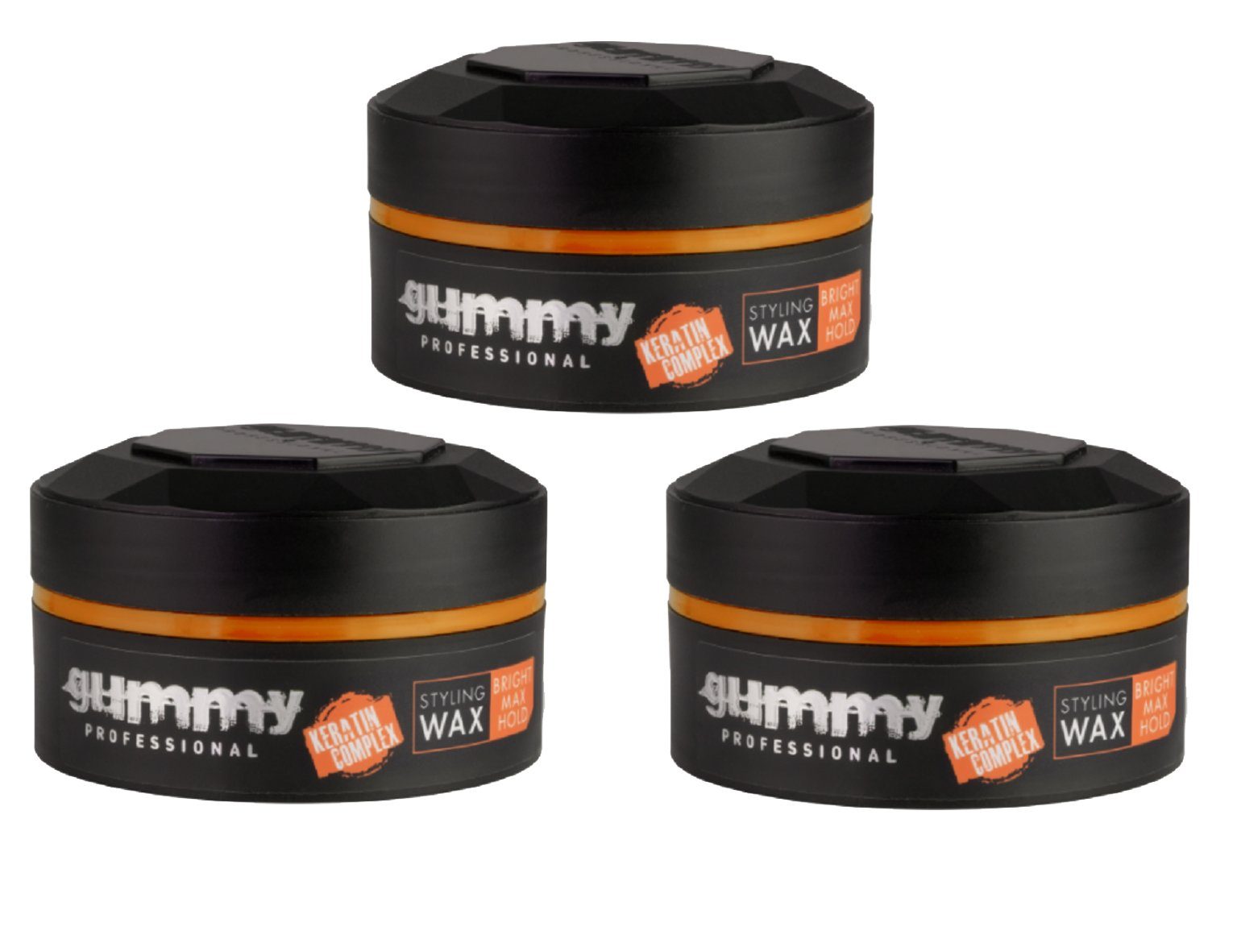 Gummy Professional Haarwachs Fonex Gummy Styling Wax Bright Max Hold 3er Set je 150ml