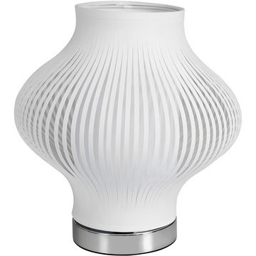 Dekonaz Salzkristall-Tischlampe Dekonaz, Dekorative Lampe, mit zwei Verwendung, Weiß, 13x34 cm
