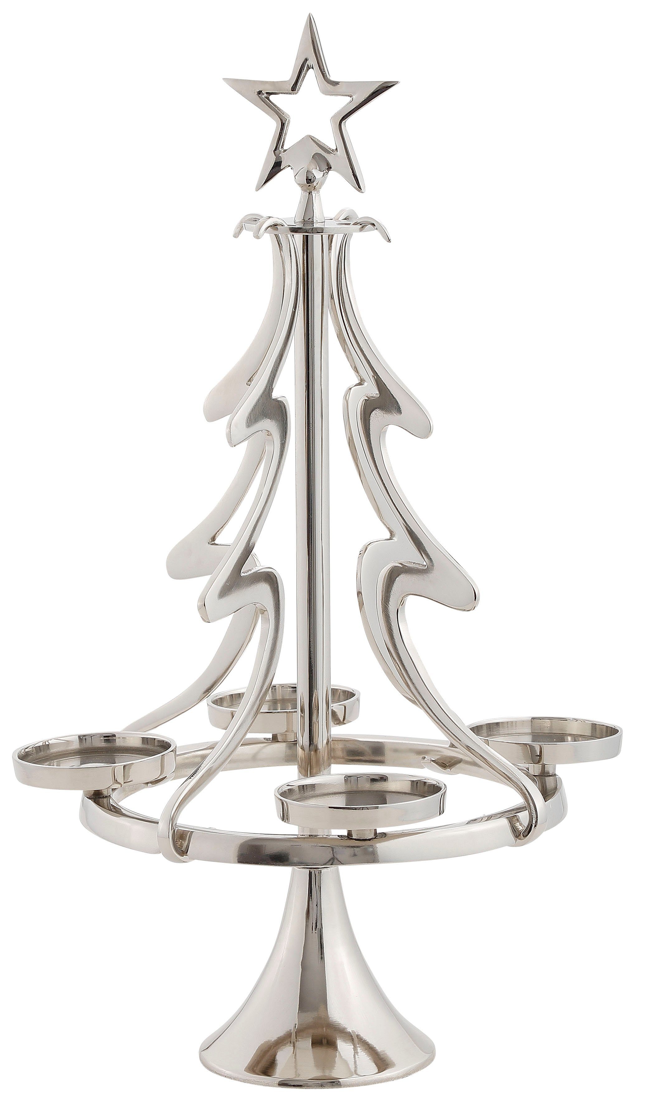 my home Design, besonderen Tannenbaum aus (1 Aluminium im Weihnachtsdeko Jason, Adventsleuchter Kerzenhalter St)