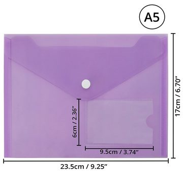 Belle Vous Organisationsmappe A5 Durchsichtige Kunststoff Dokumentenmappe (24 Stück), A5 Transparent Plastic Document Folder (24 pcs)