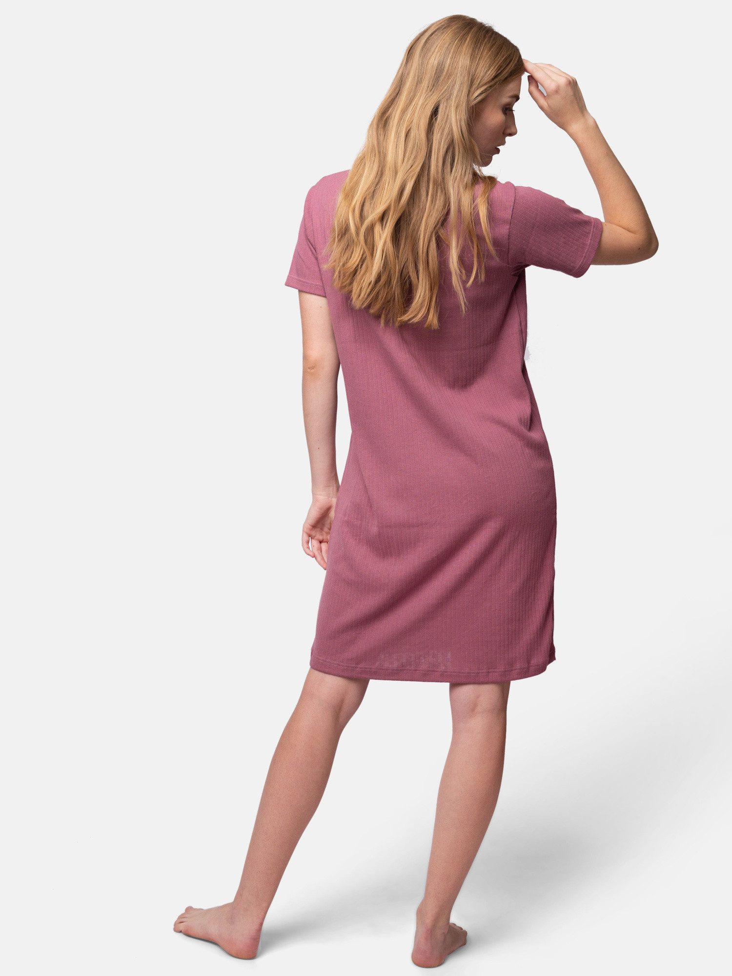 greenjama Sleepshirt aus weichem Derby Rib, Biobaumwolle