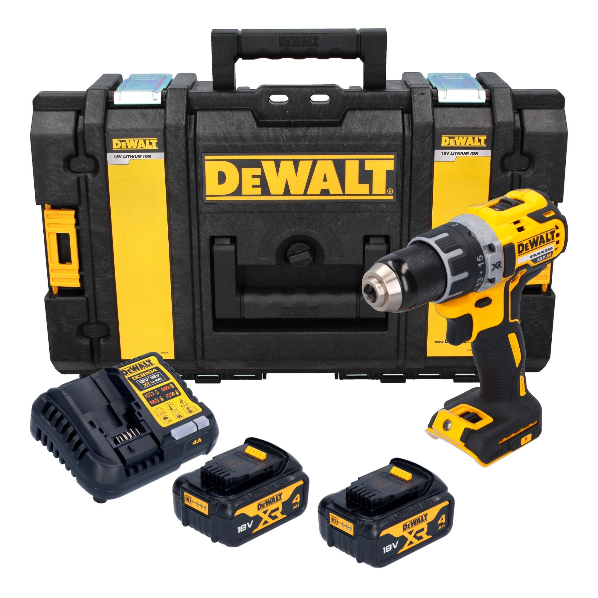 DeWalt Akku-Schrauber DCD 791 M2 Akku Bohrschrauber 18 V 70 Nm Brushless + 2x Akku 4,0 Ah